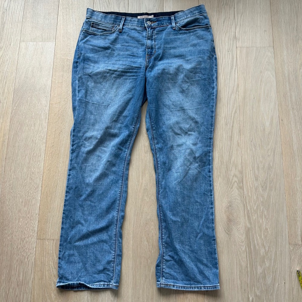 Levi's 525 Perfect Waist Straight Jeans Women's 16 Blue Medium Wash Denim Mature - Picture 2 of 10